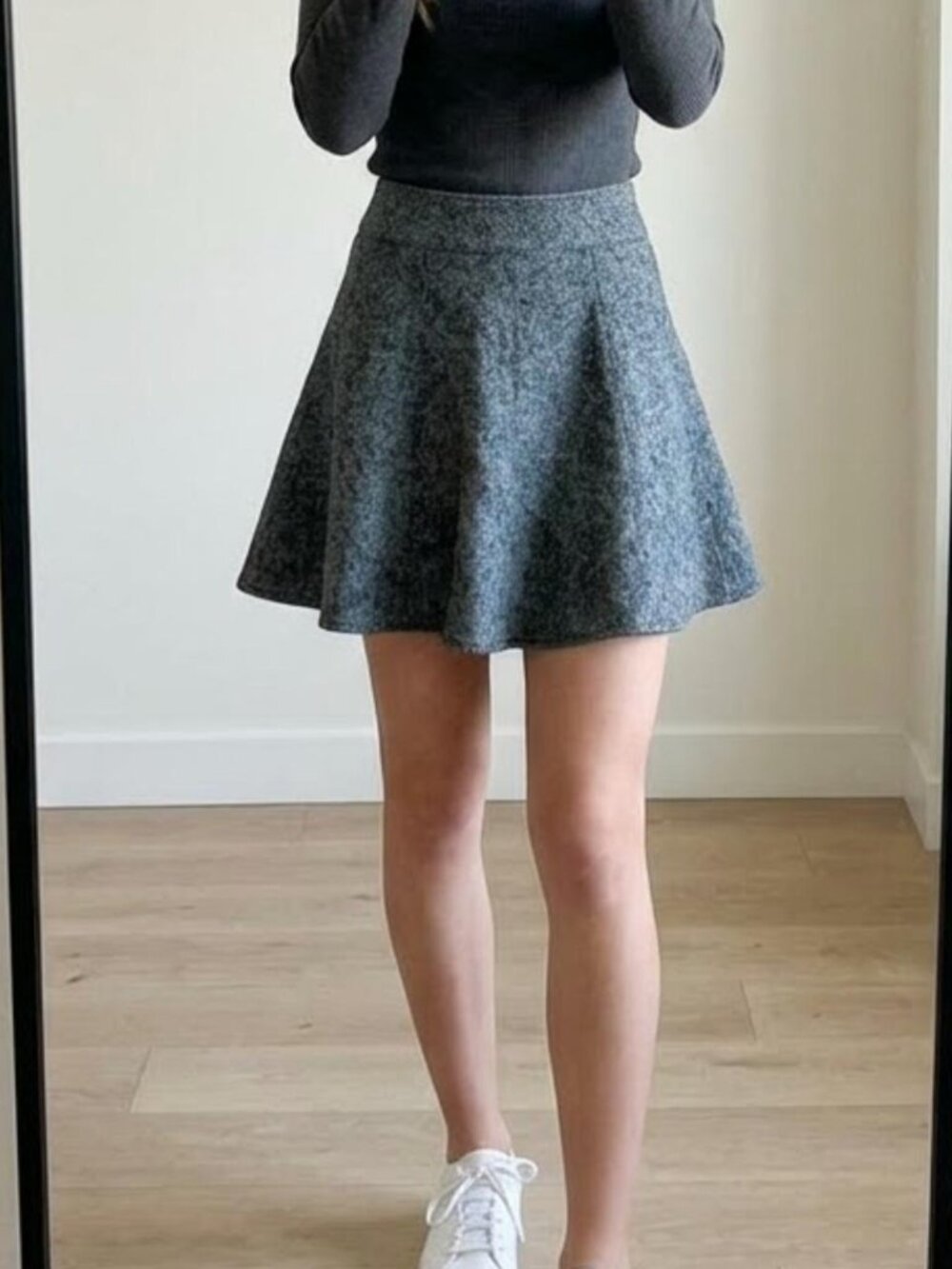 Dark Gray Mini Skirt